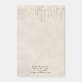 Champagne tropft Glitter Trend Glamour Stilvoll Post-it Klebezettel