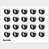 Champagne Tuxedo Black Dress Party Stickers (Blatt)