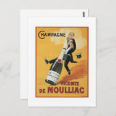 Champagne Viconte De Mouillac Postkarte (Vorne/Hinten)