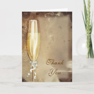 Champagne Vielen Dank Dankeskarte