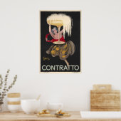Champagne Vintage Alkohol Werbung Vertrag Poster (Küche)