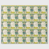 Champagne, Vintage Karte Frankreichs Geschenkpapier (Flach)