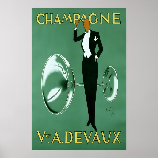 Champagne Vintage Poster (Vorne)