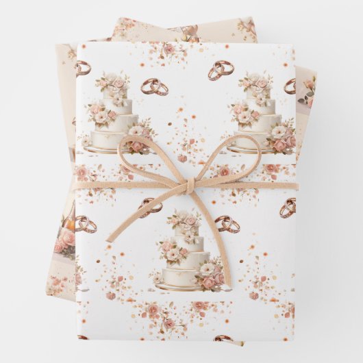 Champagne Wedding Geschenkpapier Set (Beispiel)