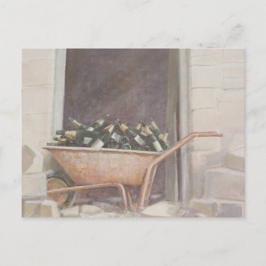 Champagne Wheelbarrow 1985 Postkarte (Vorderseite)