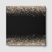 Champagne White Dress Faux Glitter Quinceanera Gästebuch (Rückseite)