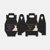 Champagne White Dress Faux Glitter Quinceanera Geschenkschachtel (Ungefaltet)