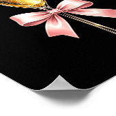 Champagne With Nk Bow For Women Luxurious New Year Poster (Ecke)