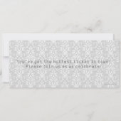 Champagne Womens 40. Geburtstag Party Ticket Einladung (Rückseite)