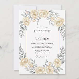 Champagner Ätherische Romantische Hochzeit Einladung