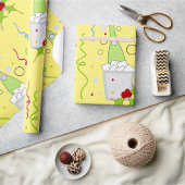 Champagner auf dem Papier für die Umhüllung von Ei Geschenkpapier