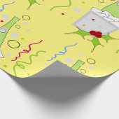 Champagner auf dem Papier für die Umhüllung von Ei Geschenkpapier