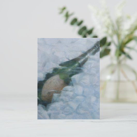 Champagner auf Eis 2012 Postkarte (Stehend Vorderseite)