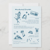 Champagner auf Eis | Après Ski Winter Bachelorette Einladung (Rückseite)