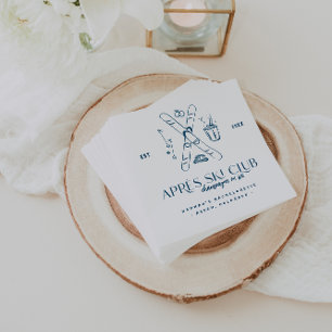 Champagner auf Eis   Après Ski Winter Bachelorette Serviette