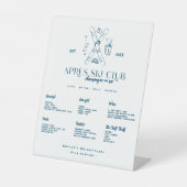 Champagner auf Eis | Après Ski Winter Bachelorette Sockelschild (Vorderseite)