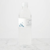 Champagner auf Eis | Après Ski Winter Bachelorette Wasserflaschenetikett (Rückseite)