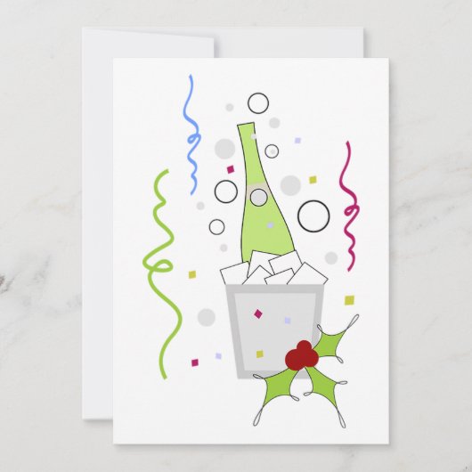 Champagner auf Eis Einladung (Vorderseite)