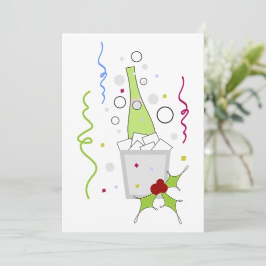 Champagner auf Eis Einladung (Stehend Vorderseite)