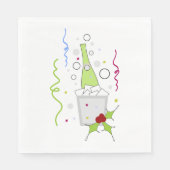 Champagner auf Eiskühle Napkins Serviette (Vorderseite)