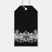 Champagner auf schwarzem Gastgeschenk Geschenkanhänger (Rückseite)