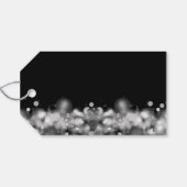 Champagner auf schwarzem Gastgeschenk Geschenkanhänger (Rückseite Horizontal)