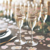 Champagner-Aufkleber mit feierlichen Botschaften Aufkleber (Vorderseite)