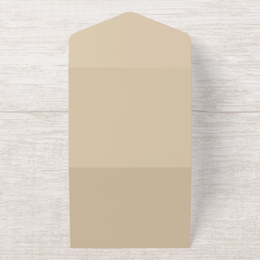 Champagner Beige All-in-One-Einladung (Außenseite)