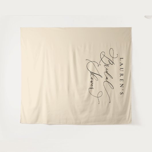 Champagner Beige Brautparty Foto Hintergrund Wandteppich (Vorderseite (Horizontal))