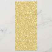 Champagner Beige Gold Glitzer 4x9" Hochzeitsmenü Menükarte (Rückseite)
