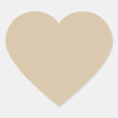 Champagner Beige Herz-Aufkleber (Vorderseite)
