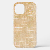 Champagner Beige Imitat Krokodile Leder Case-Mate iPhone Hülle (Rückseite)