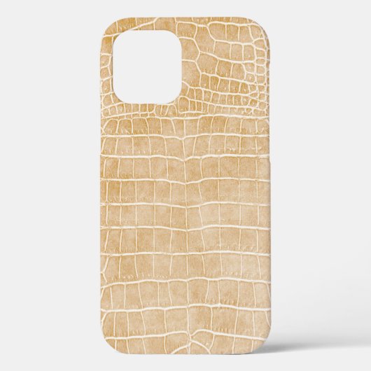 Champagner Beige Imitat Krokodile Leder Case-Mate iPhone Hülle (Rückseite)