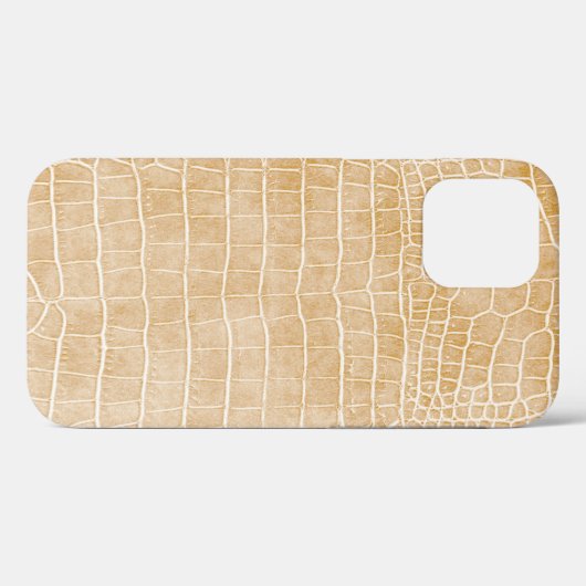 Champagner Beige Imitat Krokodile Leder Case-Mate iPhone Hülle (Rückseite (Horizontal))