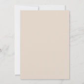 Champagner-Beige Moderne Editoriale Hochzeit Save The Date (Rückseite)