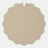 Champagner Beige Ornament Karte (Rückseite)