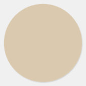 Champagner Beige Runder Aufkleber (Vorderseite)