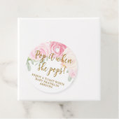 Champagner bevorzugen Pop, wenn sie Pop Pink Flora Geschenkanhänger (Beispiel)