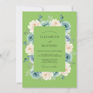 Champagner-Birnen-Ranunculus-Eukalyptus-Hochzeit Einladung
