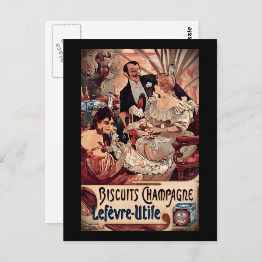 Champagner Biscuits 1896 Postkarte (Vorne/Hinten)