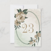 Champagner-Blume, geometrische Tischnummer (Rückseite)