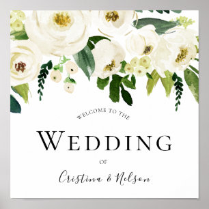 Champagner-Blume Willkommen bei der Hochzeit des Z Poster