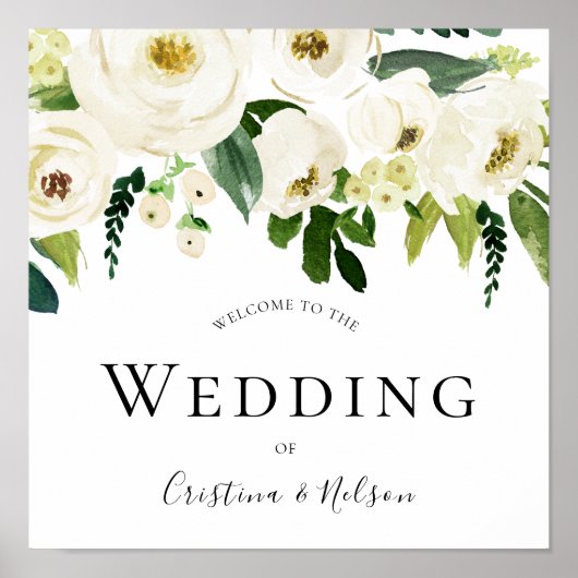 Champagner-Blume Willkommen bei der Hochzeit des Z Poster (Vorne)