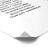 Champagner Blush Boho Rose 10 Tafelübersicht Poster (Ecke)