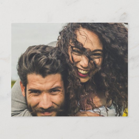 Champagner Blush FOTO Wedding Einladung QR Code (Rückseite)