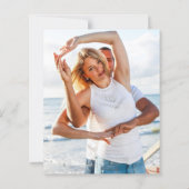 Champagner Blush FOTO Wedding Einladung QR Code (Rückseite)