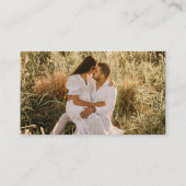 Champagner Blush FOTO Wedding Einladung QR Code (Rückseite)