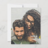 Champagner Blush FOTO Wedding Einladung QR Code (Rückseite)