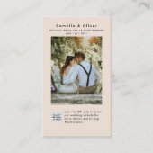 Champagner Blush FOTO Wedding Einladung QR Code (Vorderseite)