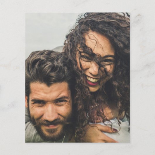 Champagner Blush FOTO Wedding Einladung QR Code Flyer (Hinten)